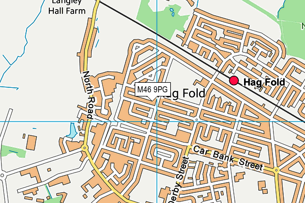 M46 9PG map - OS VectorMap District (Ordnance Survey)