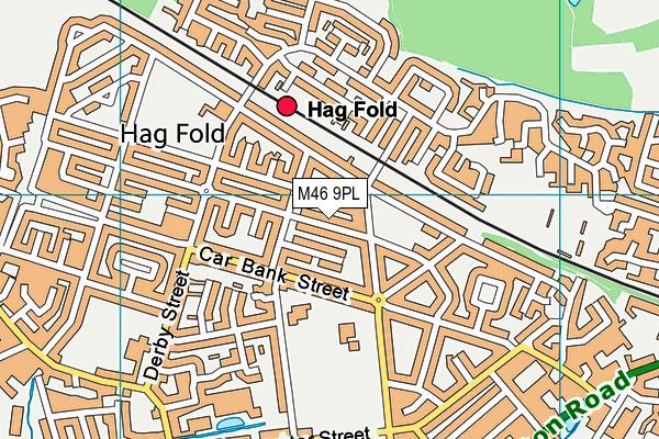 M46 9PL map - OS VectorMap District (Ordnance Survey)