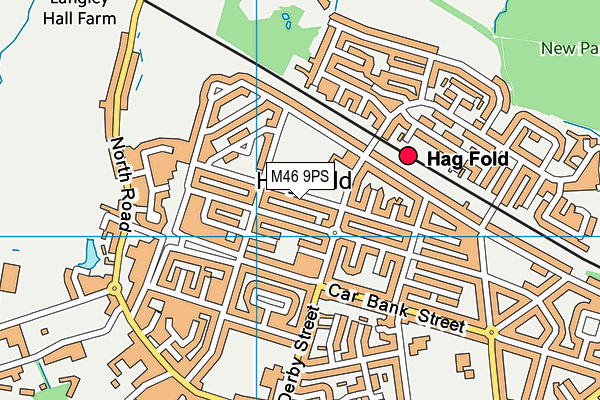 M46 9PS map - OS VectorMap District (Ordnance Survey)