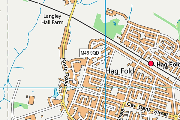 M46 9QD map - OS VectorMap District (Ordnance Survey)