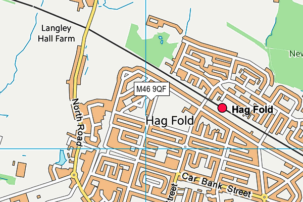 M46 9QF map - OS VectorMap District (Ordnance Survey)