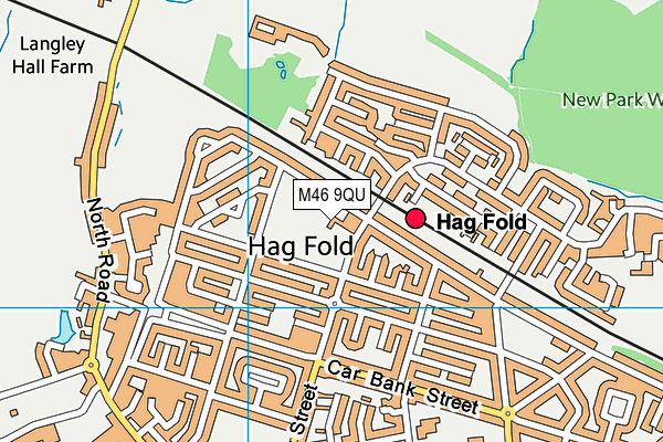 M46 9QU map - OS VectorMap District (Ordnance Survey)