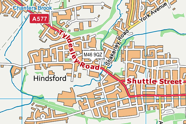 M46 9QZ map - OS VectorMap District (Ordnance Survey)