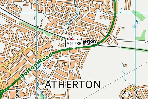 M46 9RE map - OS VectorMap District (Ordnance Survey)