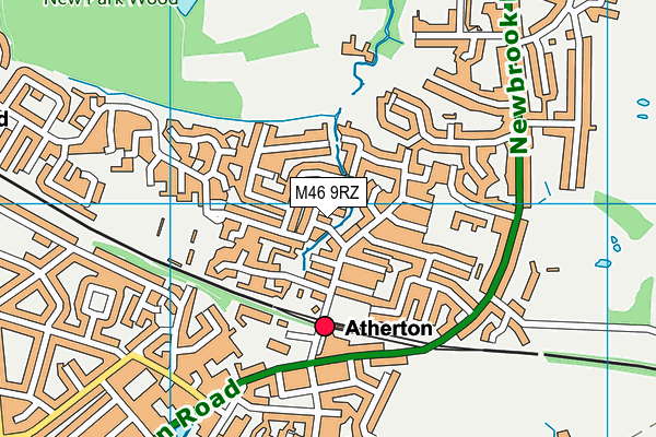 M46 9RZ map - OS VectorMap District (Ordnance Survey)