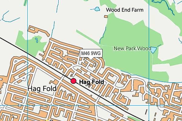 M46 9WG map - OS VectorMap District (Ordnance Survey)