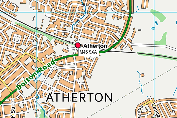 M46 9XA map - OS VectorMap District (Ordnance Survey)