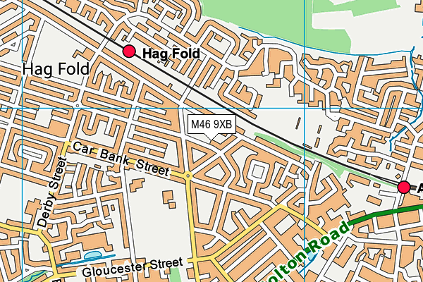 M46 9XB map - OS VectorMap District (Ordnance Survey)