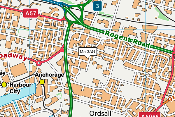 M5 3AG map - OS VectorMap District (Ordnance Survey)