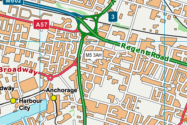 M5 3AH map - OS VectorMap District (Ordnance Survey)