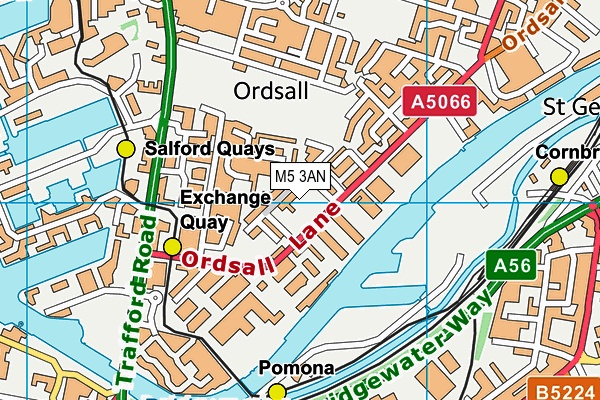 M5 3AN map - OS VectorMap District (Ordnance Survey)