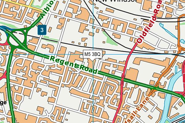 M5 3BQ map - OS VectorMap District (Ordnance Survey)