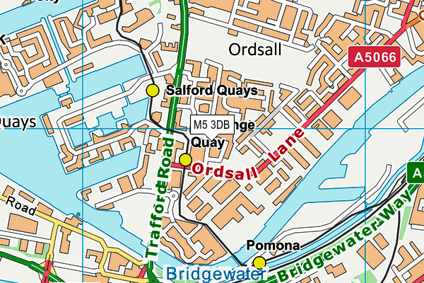 M5 3DB map - OS VectorMap District (Ordnance Survey)