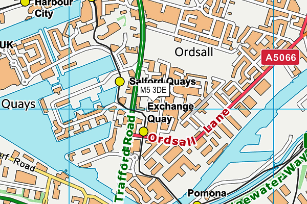 M5 3DE map - OS VectorMap District (Ordnance Survey)