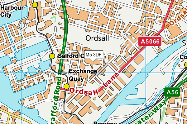 M5 3DF map - OS VectorMap District (Ordnance Survey)