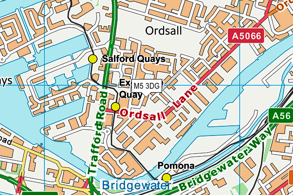 M5 3DG map - OS VectorMap District (Ordnance Survey)