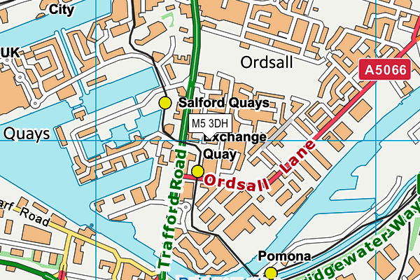 M5 3DH map - OS VectorMap District (Ordnance Survey)