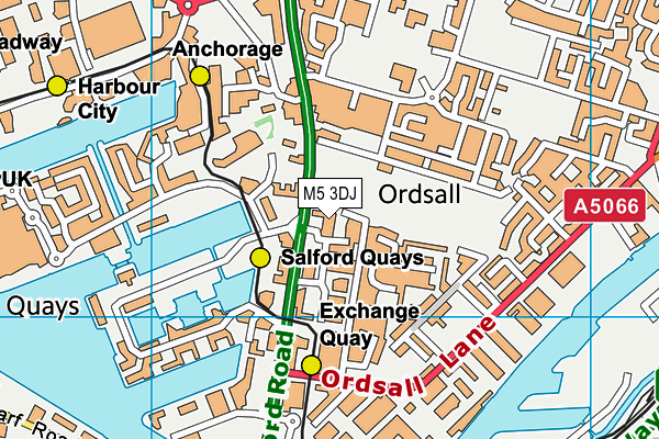 Ordsall Leisure Centre map (M5 3DJ) - OS VectorMap District (Ordnance Survey)