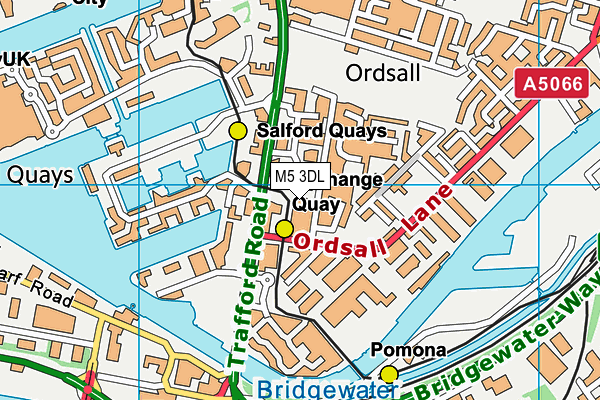 M5 3DL map - OS VectorMap District (Ordnance Survey)