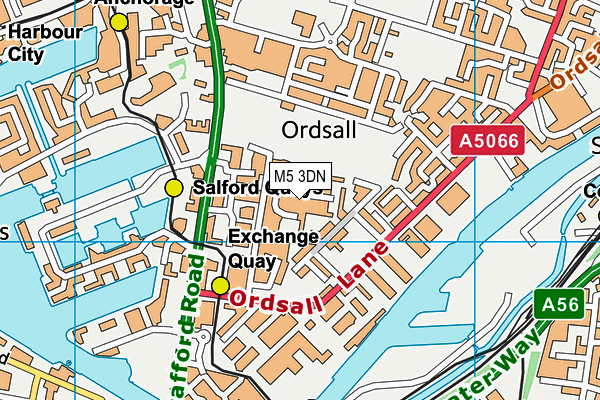 M5 3DN map - OS VectorMap District (Ordnance Survey)