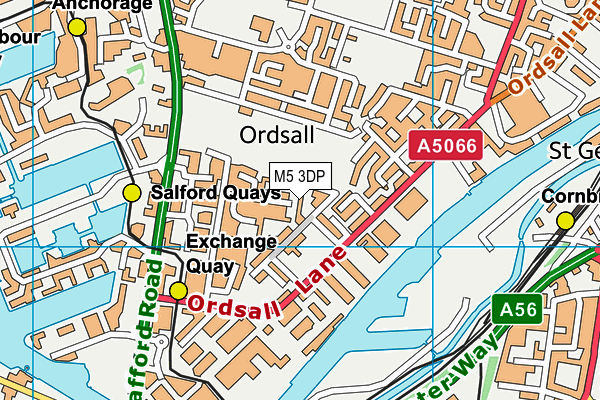 M5 3DP map - OS VectorMap District (Ordnance Survey)