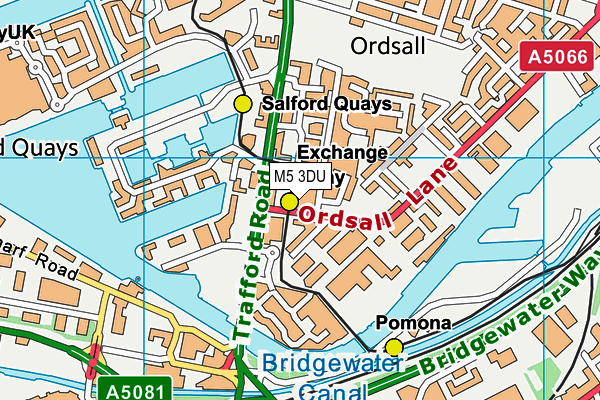 M5 3DU map - OS VectorMap District (Ordnance Survey)