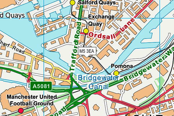 M5 3EA map - OS VectorMap District (Ordnance Survey)