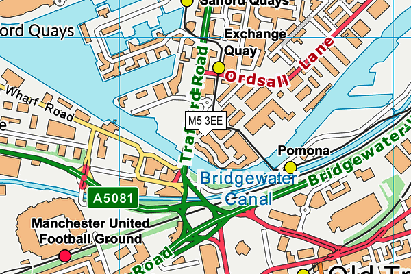 M5 3EE map - OS VectorMap District (Ordnance Survey)