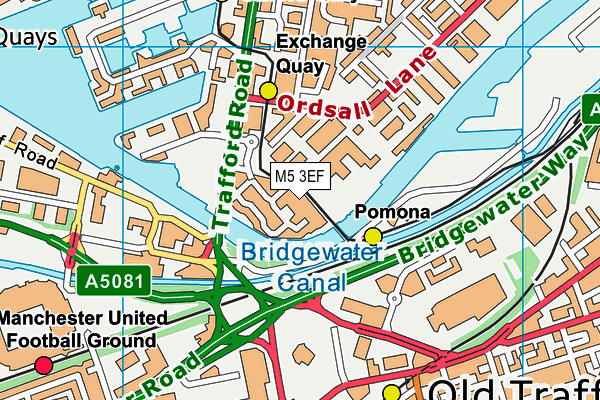 M5 3EF map - OS VectorMap District (Ordnance Survey)