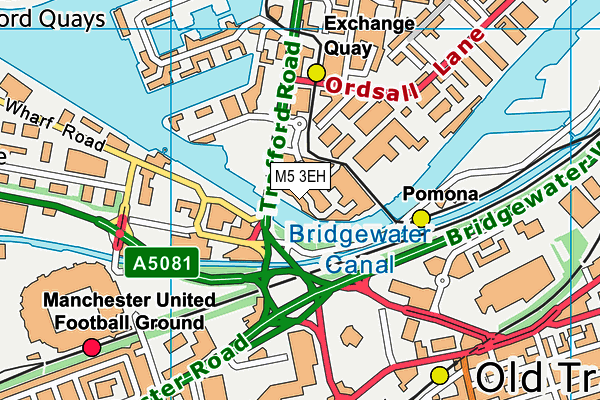 M5 3EH map - OS VectorMap District (Ordnance Survey)