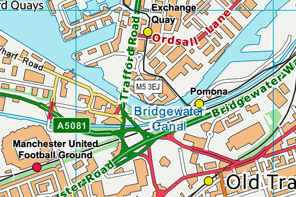 M5 3EJ map - OS VectorMap District (Ordnance Survey)