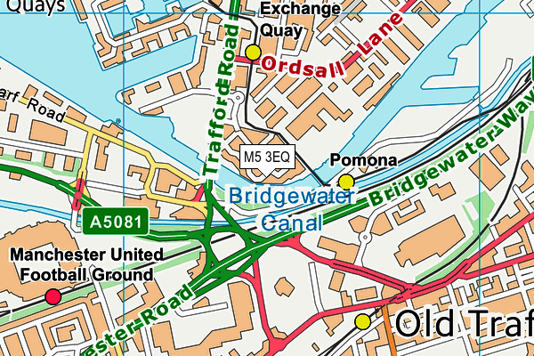 M5 3EQ map - OS VectorMap District (Ordnance Survey)