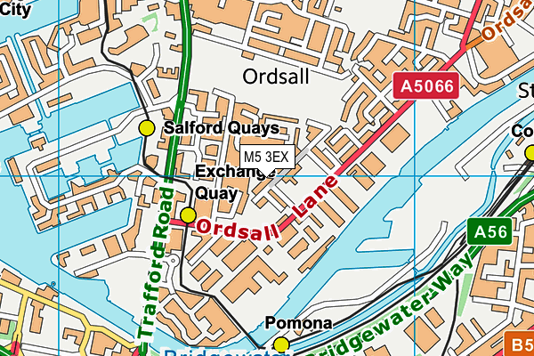 M5 3EX map - OS VectorMap District (Ordnance Survey)