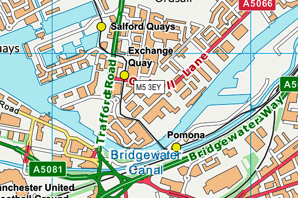 M5 3EY map - OS VectorMap District (Ordnance Survey)