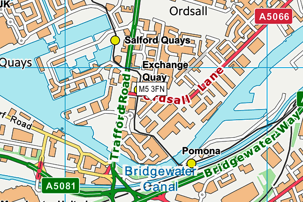 M5 3FN map - OS VectorMap District (Ordnance Survey)