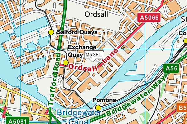 M5 3FU map - OS VectorMap District (Ordnance Survey)