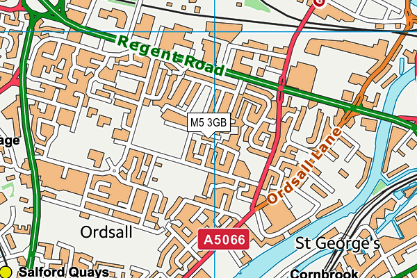 M5 3GB map - OS VectorMap District (Ordnance Survey)