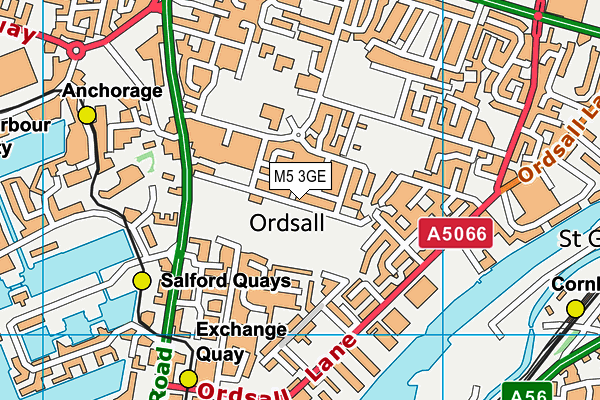 M5 3GE map - OS VectorMap District (Ordnance Survey)