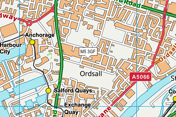 M5 3GF map - OS VectorMap District (Ordnance Survey)