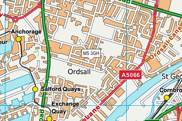 M5 3GH map - OS VectorMap District (Ordnance Survey)