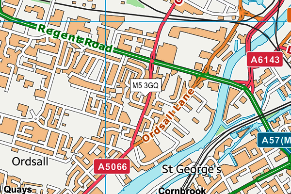 M5 3GQ map - OS VectorMap District (Ordnance Survey)