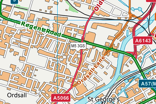 M5 3GS map - OS VectorMap District (Ordnance Survey)