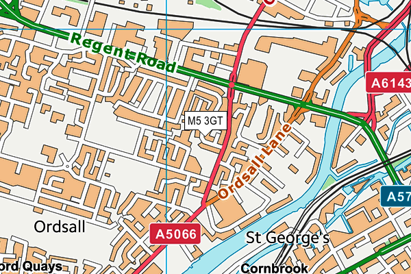 M5 3GT map - OS VectorMap District (Ordnance Survey)