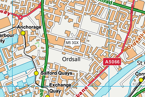 M5 3GX map - OS VectorMap District (Ordnance Survey)