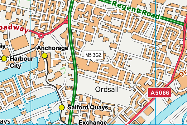 M5 3GZ map - OS VectorMap District (Ordnance Survey)