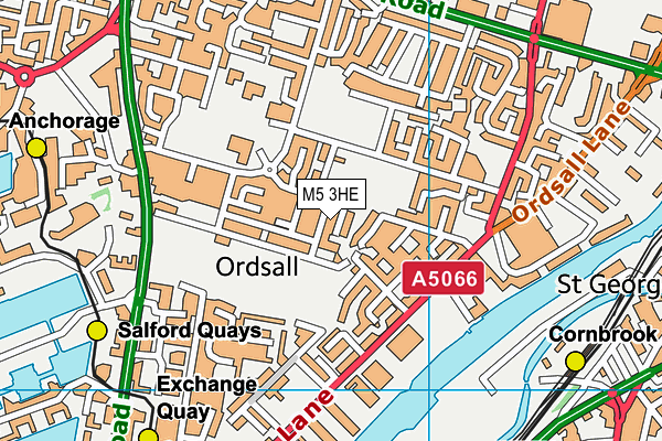 M5 3HE map - OS VectorMap District (Ordnance Survey)