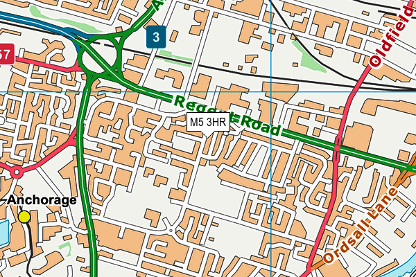 M5 3HR map - OS VectorMap District (Ordnance Survey)