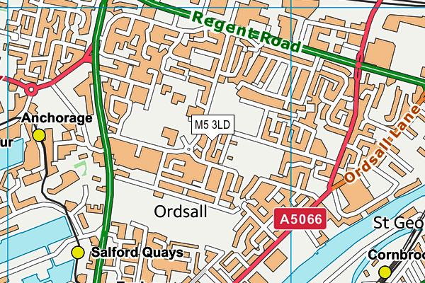 M5 3LD map - OS VectorMap District (Ordnance Survey)