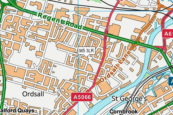 M5 3LR map - OS VectorMap District (Ordnance Survey)