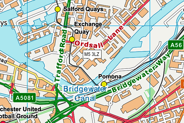 M5 3LZ map - OS VectorMap District (Ordnance Survey)